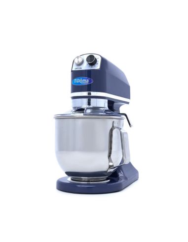 Batteur Melangeur Planétaire à tête inclinable 7L - 2 kg de pâte - Bleu acier
