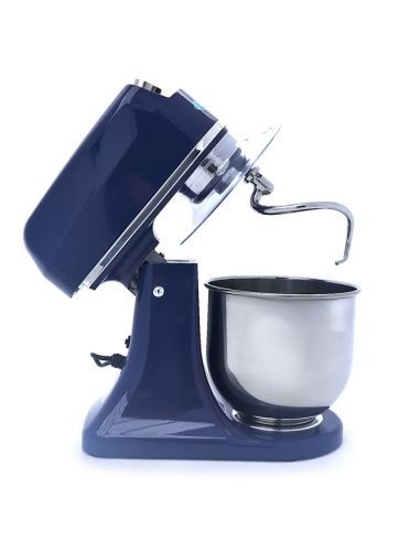 Batteur Melangeur Planétaire à tête inclinable 7L - 2 kg de pâte - Bleu acier