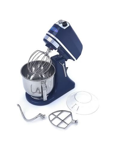 Batteur Melangeur Planétaire à tête inclinable 7L - 2 kg de pâte - Bleu acier
