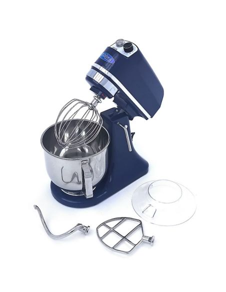 Batteur Melangeur Planétaire à tête inclinable 7L - 2 kg de pâte - Bleu acier