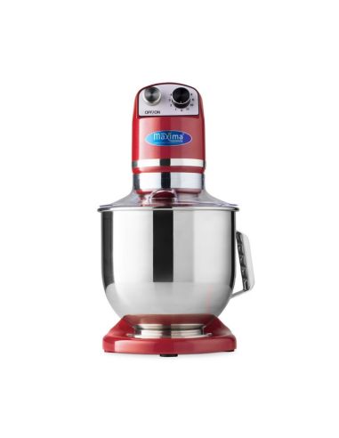 Batteur Melangeur Planétaire à tête inclinable 7L - 2 kg de pâte -Rouge