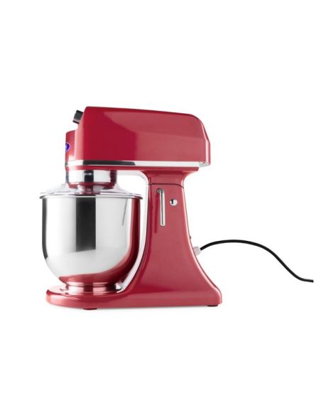 Batteur Melangeur Planétaire à tête inclinable 7L - 2 kg de pâte -Rouge