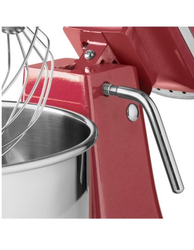 Batteur Melangeur Planétaire à tête inclinable 7L - 2 kg de pâte -Rouge