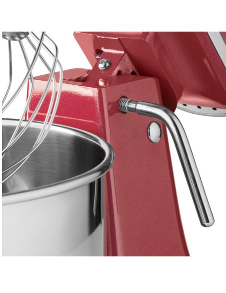Batteur Melangeur Planétaire à tête inclinable 7L - 2 kg de pâte -Rouge