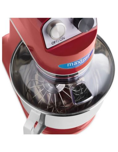Batteur Melangeur Planétaire à tête inclinable 7L - 2 kg de pâte -Rouge