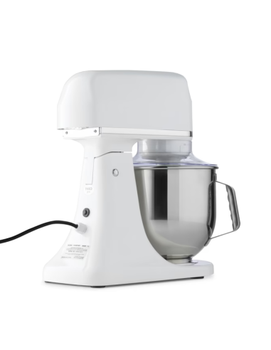Batteur Melangeur Planétaire à tête inclinable 7L - 2 kg de pâte - Blanc