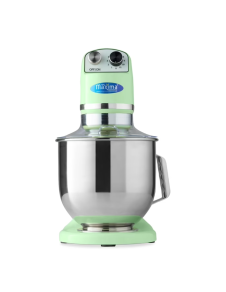 Batteur Melangeur Planétaire à tête inclinable 7L - 2 kg de pâte - Vert