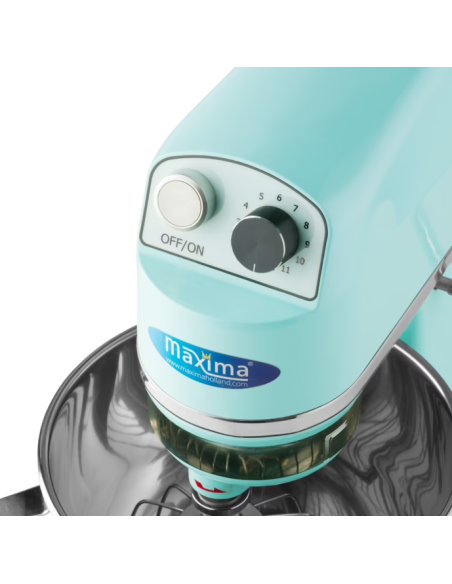 Batteur Melangeur Planétaire à tête inclinable 7L - 2 kg de pâte - Bleu Clair