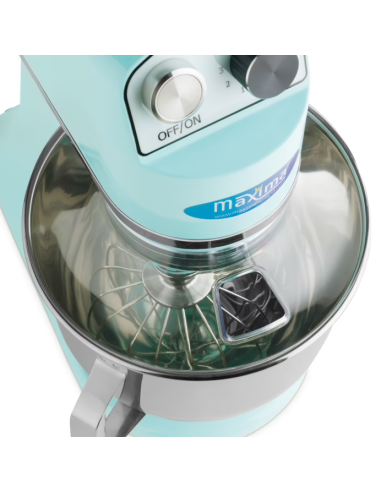 Batteur Melangeur Planétaire à tête inclinable 7L - 2 kg de pâte - Bleu Clair