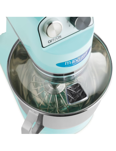 Batteur Melangeur Planétaire à tête inclinable 7L - 2 kg de pâte - Bleu Clair