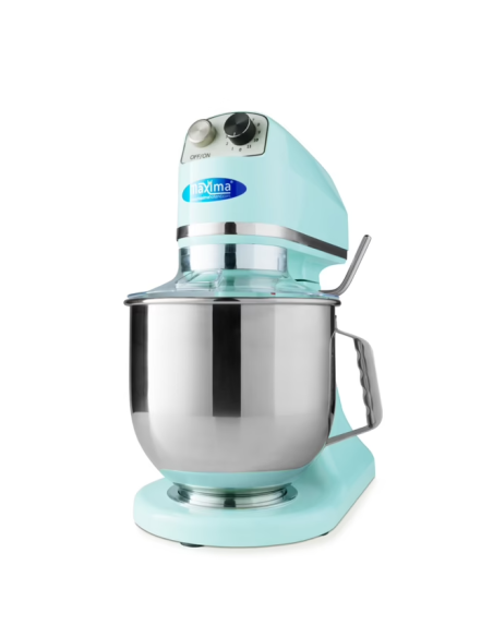 Batteur Melangeur Planétaire à tête inclinable 7L - 2 kg de pâte - Bleu Clair