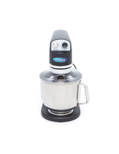 Batteur Melangeur Planétaire à tête inclinable 7L - 2 kg de pâte - Noir mat