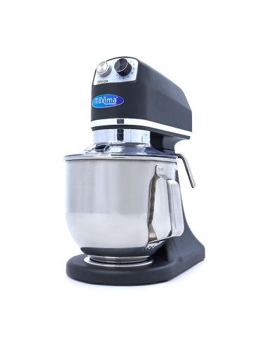 Batteur Melangeur Planétaire à tête inclinable 7L - 2 kg de pâte - Noir mat