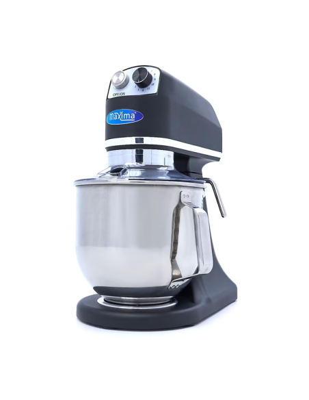 Batteur Melangeur Planétaire à tête inclinable 7L - 2 kg de pâte - Noir mat