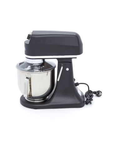 Batteur Melangeur Planétaire à tête inclinable 7L - 2 kg de pâte - Noir mat