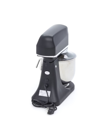 Batteur Melangeur Planétaire à tête inclinable 7L - 2 kg de pâte - Noir mat