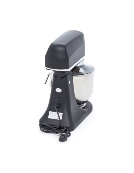 Batteur Melangeur Planétaire à tête inclinable 7L - 2 kg de pâte - Noir mat