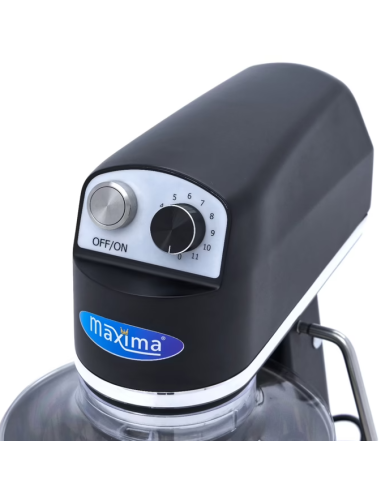 Batteur Melangeur Planétaire à tête inclinable 7L - 2 kg de pâte - Noir mat