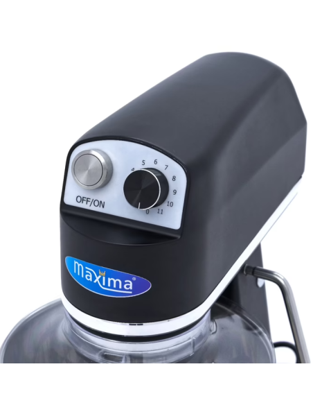 Batteur Melangeur Planétaire à tête inclinable 7L - 2 kg de pâte - Noir mat