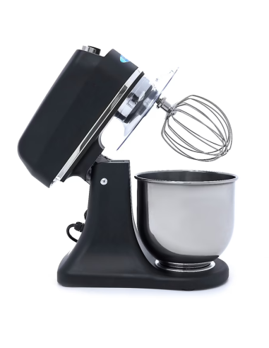 Batteur Melangeur Planétaire à tête inclinable 7L - 2 kg de pâte - Noir mat