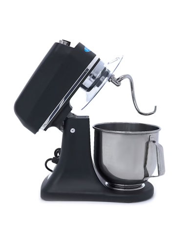 Batteur Melangeur Planétaire à tête inclinable 7L - 2 kg de pâte - Noir mat