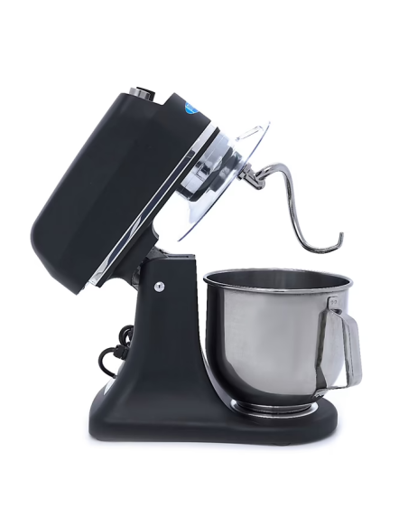 Batteur Melangeur Planétaire à tête inclinable 7L - 2 kg de pâte - Noir mat