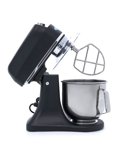 Batteur Melangeur Planétaire à tête inclinable 7L - 2 kg de pâte - Noir mat