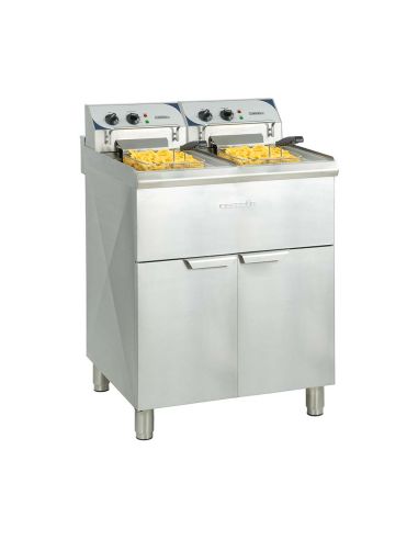 Friteuse électrique sur meuble 2x10 litres - haut rendement | CFP102TC