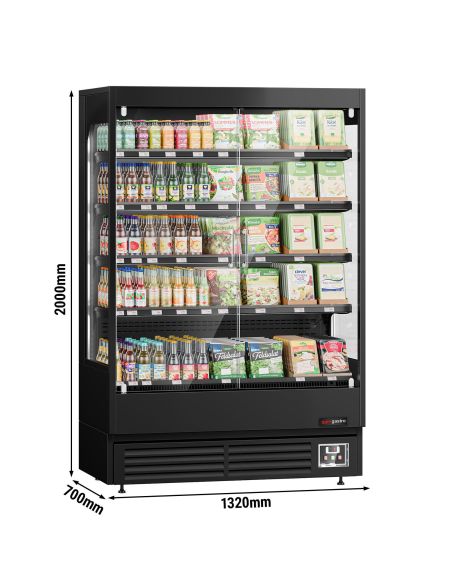 Vitrine réfrigérée murale 2 portes avec 4 étagères - 440 L | WBKL107