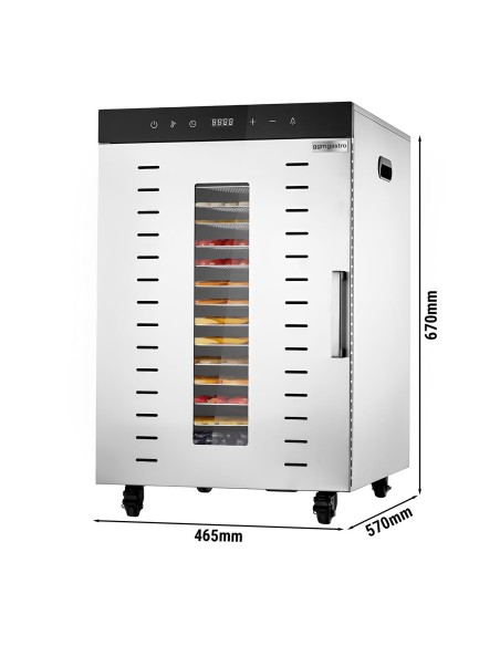 Déshydrateur automatique en acier inoxydable avec 16 plateaux 230V