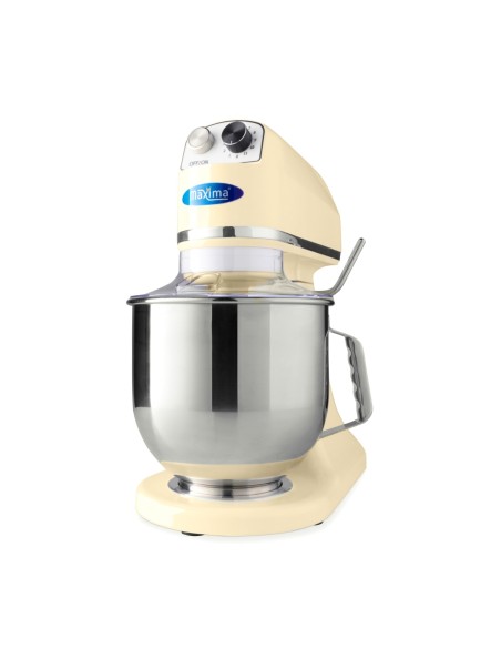 Mixer planétaire - 7 L - jusqu'à 2 kg de pâte - ivoire | Maxima - 09360780
