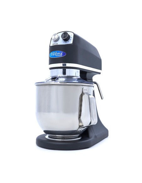 Mixer planétaire - 7 L - jusqu'à 2 kg de pâte - noir mat | Maxima - 09360785