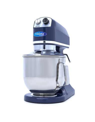 Mixer planétaire - 7 L - jusqu'à 2 kg de pâte - bleu acier | Maxima - 09360790