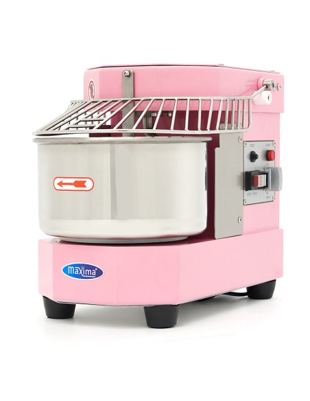 Pétrin à spirale / pétrin à pâte - 8 L - 4,5 kg de pâte - rose | Maxima - 09361012