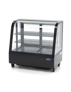 Vitrine réfrigérée à gâteaux incurvée - 100 L - Noire | Maxima