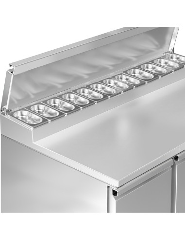 Table de préparation pizza Mini ECO - 6 tiroirs et 8 GN 1/6