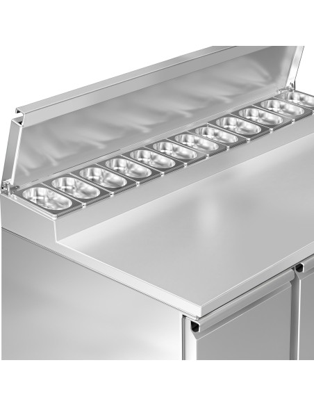 Table de préparation pizza Mini ECO - 6 tiroirs et 8 GN 1/6