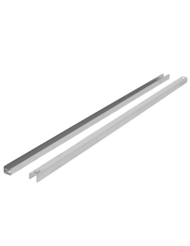 Rails en acier inoxydable avec grille de support plastifiée - 602 x 800 mm