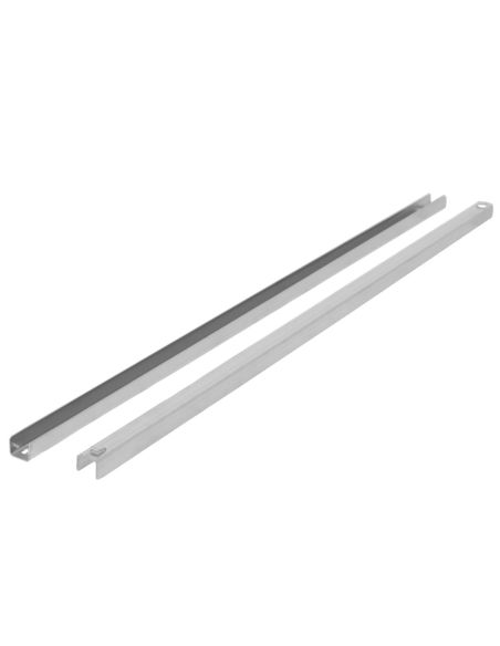 Rails en acier inoxydable avec grille de support plastifiée - 602 x 800 mm