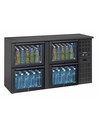 Arrière bar 2 x 2 tiroirs vitrés - CAB22TV |Casselin