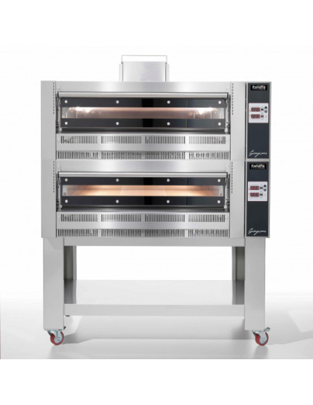 Four à pizza gaz professionnel GIORGIONE  – 9 pizzas Ø35 cm – 15 kW – Superposable | GR935