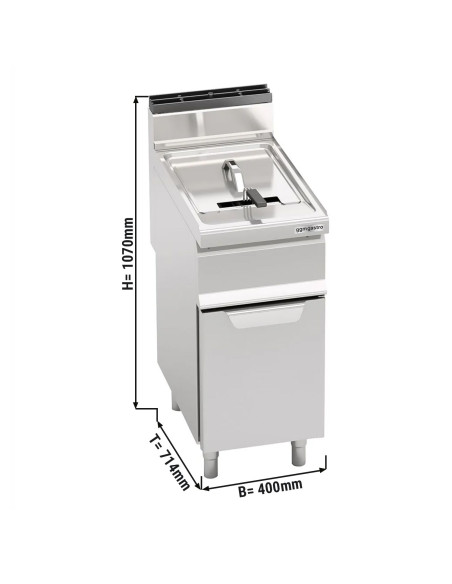 Friteuse gaz professionnelle 20 L inox – Série Lorenzo 700 - GFB479T-20 | GGM