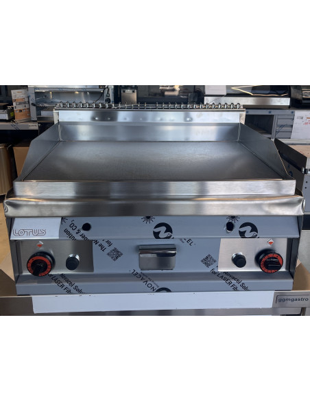 Fry-Top à gaz lisse en CHROME - Série 650 - L800 | Lotus - Neuve avec choc transporteur - FTL-8GS-AV