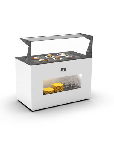 Module Buffet plaque chauffante avec étagère de service | Sayl BUSE