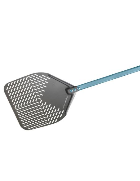Pelle à pizza rectangulaire perforée ligne Evoluzione 36 cm - L 150 cm | Gi.metal - E-37RF