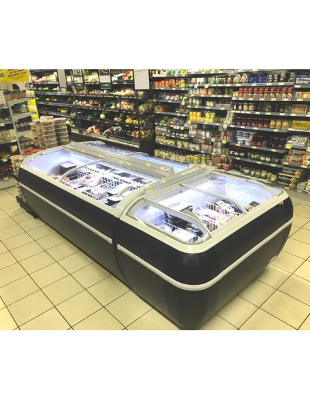 congélateur de supermarché gris 1255 L - Anthracite TWIN220A-CF
