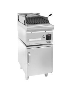Grill à gaz en pierre de lave - 7 kW - Grille inclinable - Soubassement avec 1 porte inclus | GGM -GLGK400-E-UBK400-E