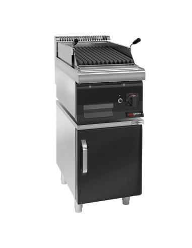 Grill à gaz en pierre de lave - 7 kW - Grille inclinable - Soubassement avec 1 porte inclus | GGM -GLK473C-GK466T