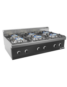 Cuisinière à gaz - 36 kW - 6 brûleurs | GGM -GHK173M