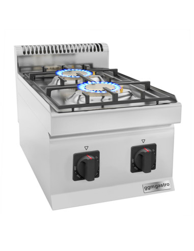 Cuisinière à gaz - 10 kW - 2 brûleurs | GGM -GHK400-E